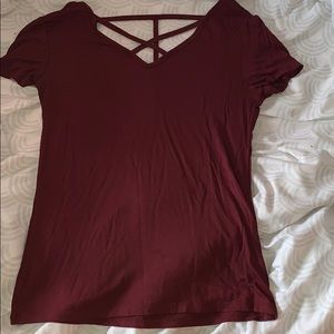 Burgundy tee shirt